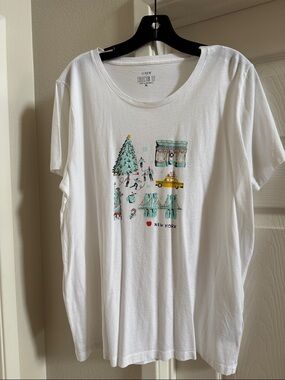 J. Crew Collector Tee New York Holiday Graphic Tee with Festive Prints